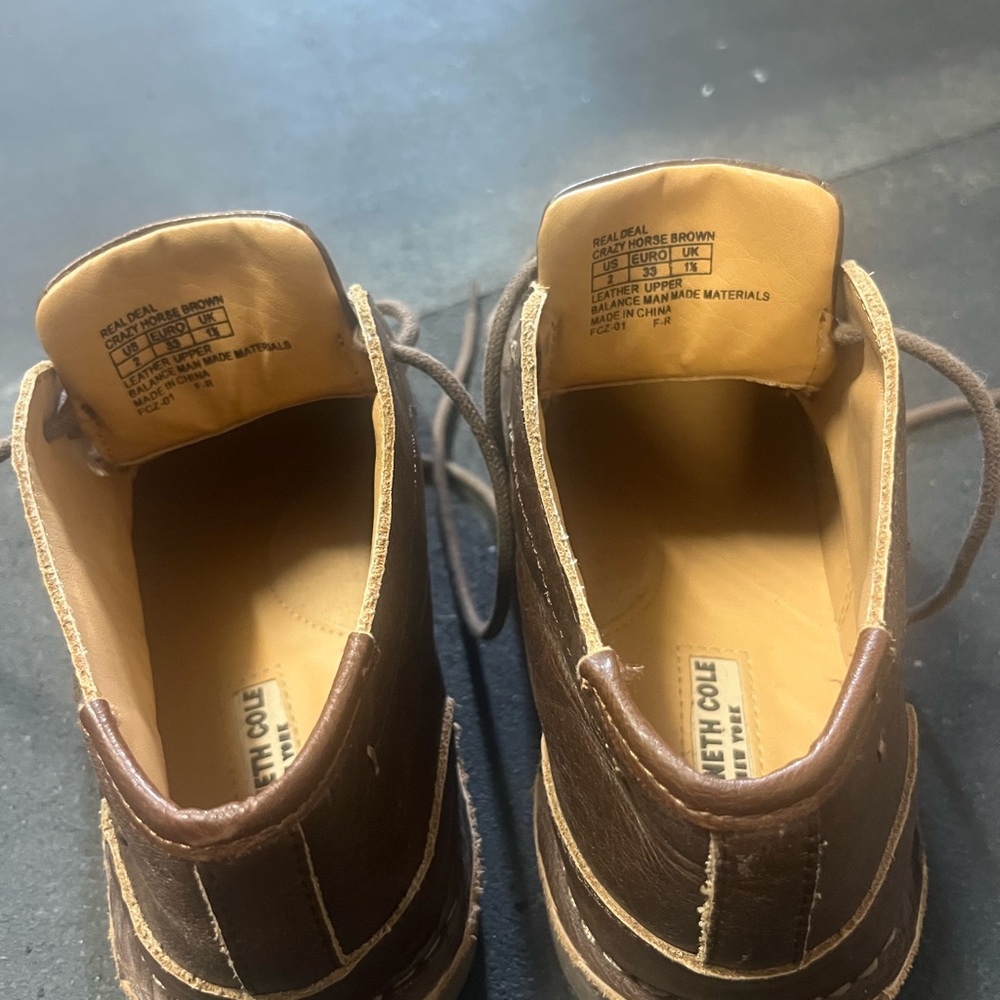 Kenneth Cole Boy’s Brown Leather Boots